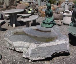 Brunnen Stein Naturstein Treppenbrunnen Gartenbrunnen Steinmetz sterreich Vorarlberg