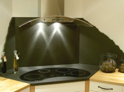 Steinplatte aus Granit f�r die K�che in dunkler Leder-Optik - K�chenarbeitsplatte K�chenplatte Steinplatte Granitplatte Granitarbeitsplatte K�chenabdeckplatte K�chenabdeckung Steinabedeckung